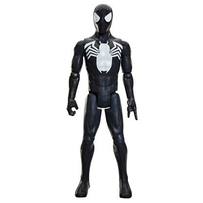 Marvel Spider-Man Titan Series Black Suit Spider-Man Action Figure, 30-cm-scale (12 Inch) Super Hero Toys for Children Ages 4+