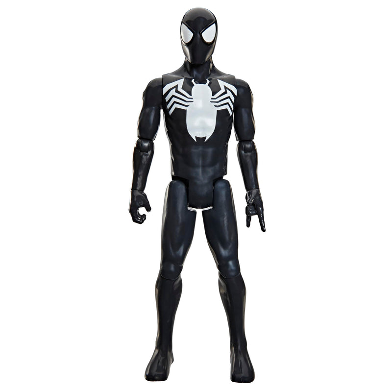 Marvel Spider-Man Titan Series Black Suit Spider-Man Action Figure, 30-cm-scale (12 Inch) Super Hero Toys for Children Ages 4+