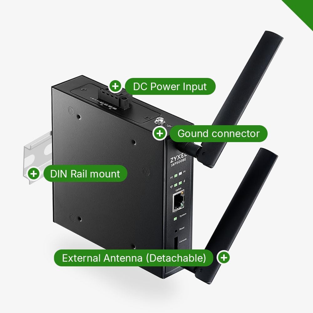 Zyxel WiFi 7 BE5000 Access Point Wireless | Design Industriale Robusto | 2,5 Gb 4-Stream Dual-Radio | Installazione Flessibile | App Nebula, Cloud, Controller o Standalone