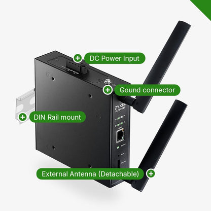 Zyxel WiFi 7 BE5000 Access Point Wireless | Design Industriale Robusto | 2,5 Gb 4-Stream Dual-Radio | Installazione Flessibile | App Nebula, Cloud, Controller o Standalone
