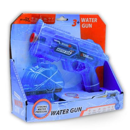 Evo-X Rapid Fire Electric Water Gun, Rechargeable Light Up Aqua Blaster with Led Effect, 320ml Tank, USB Charging, Kids Outdoor Summer Toys