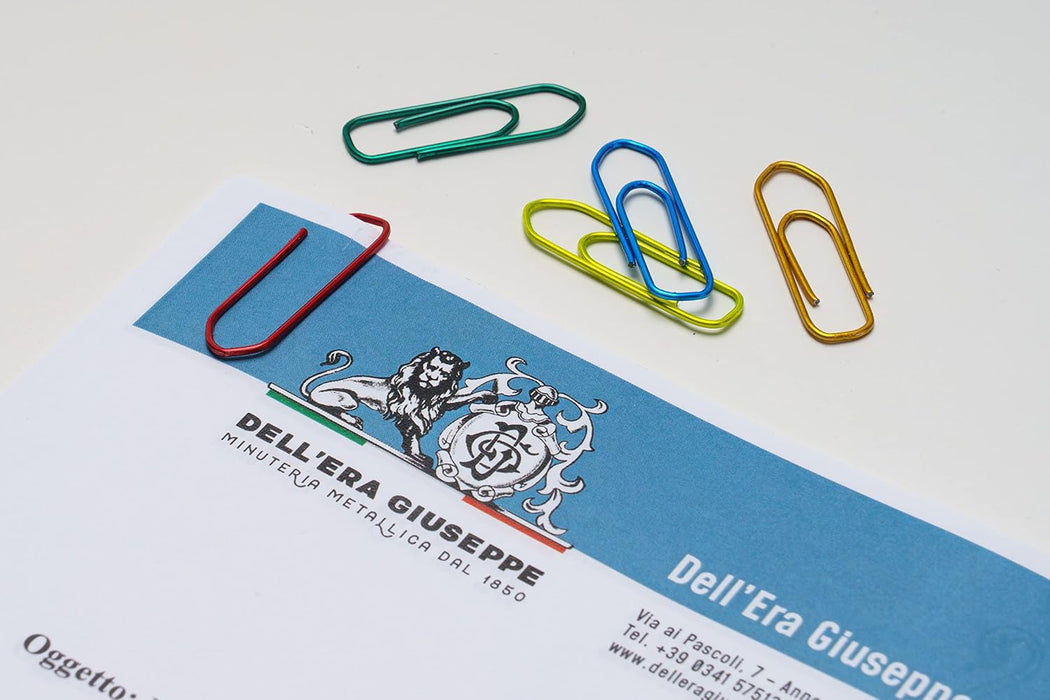 Fermagli Leone Dell'Era "Gran Mix" dimensioni miste in Scatola trasparente, 125 g., Colorati Metallizzati