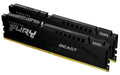 Kingston FURY Beast Black DDR5 16GB (2x8GB) 6000MT/s CL30 DIMM Desktop Gaming Memory Kit of 2 AMD EXPO and Intel XMP - KF560C30BBEK2-16