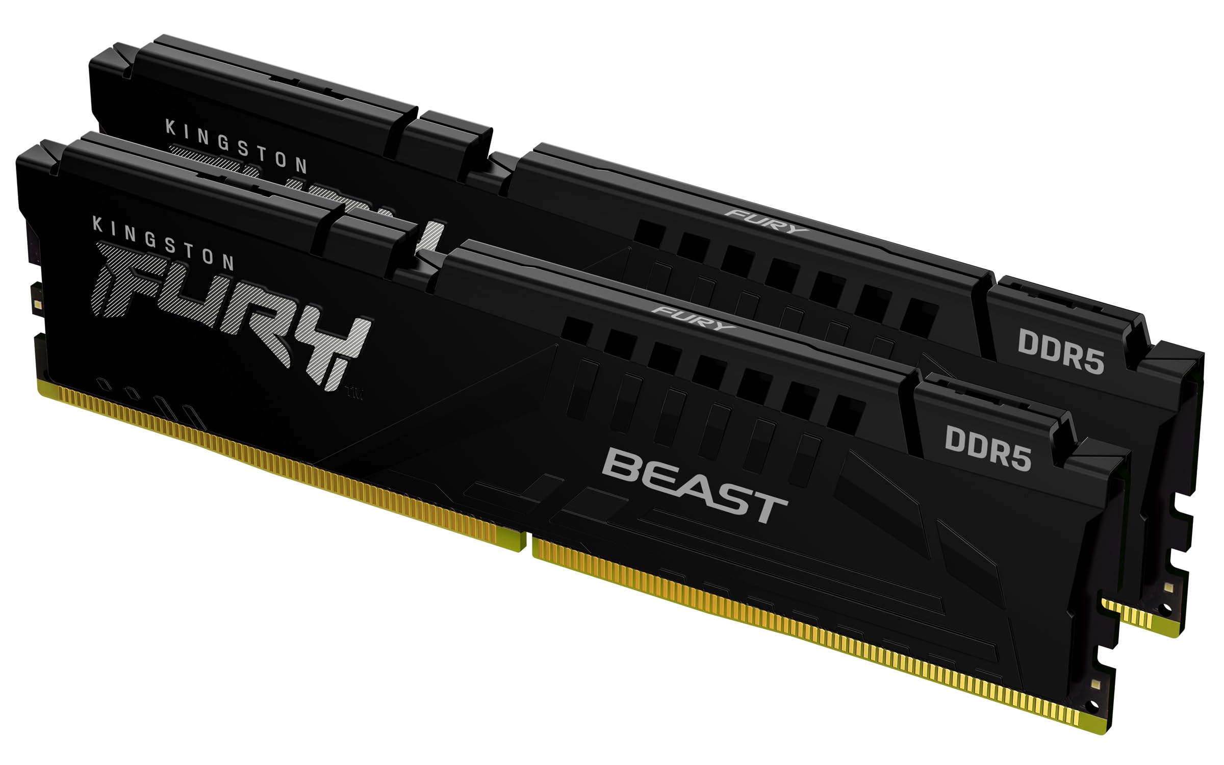 Kingston FURY Beast Black DDR5 16GB (2x8GB) 6000MT/s CL30 DIMM Desktop Gaming Memory Kit of 2 AMD EXPO and Intel XMP - KF560C30BBEK2-16