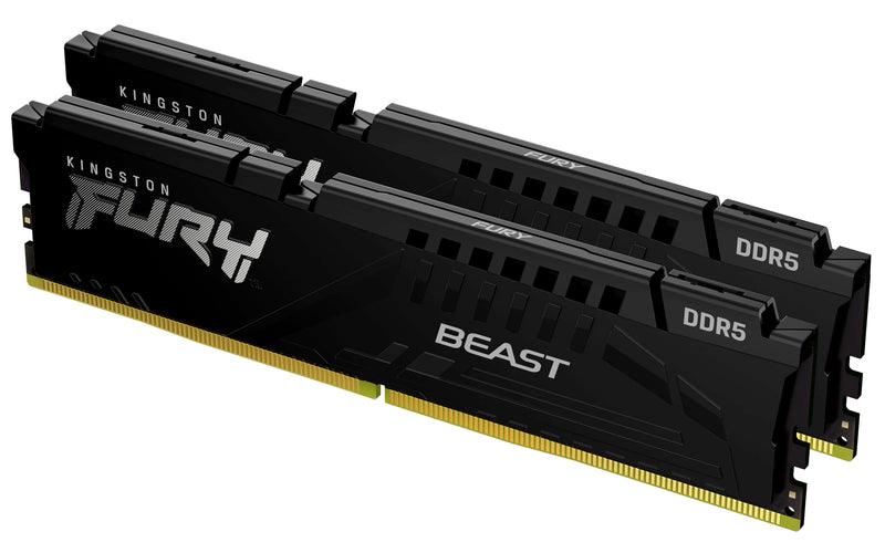 Kingston FURY Beast Black DDR5 16GB (2x8GB) 6000MT/s CL30 DIMM Desktop Gaming Memory Kit of 2 AMD EXPO and Intel XMP - KF560C30BBEK2-16