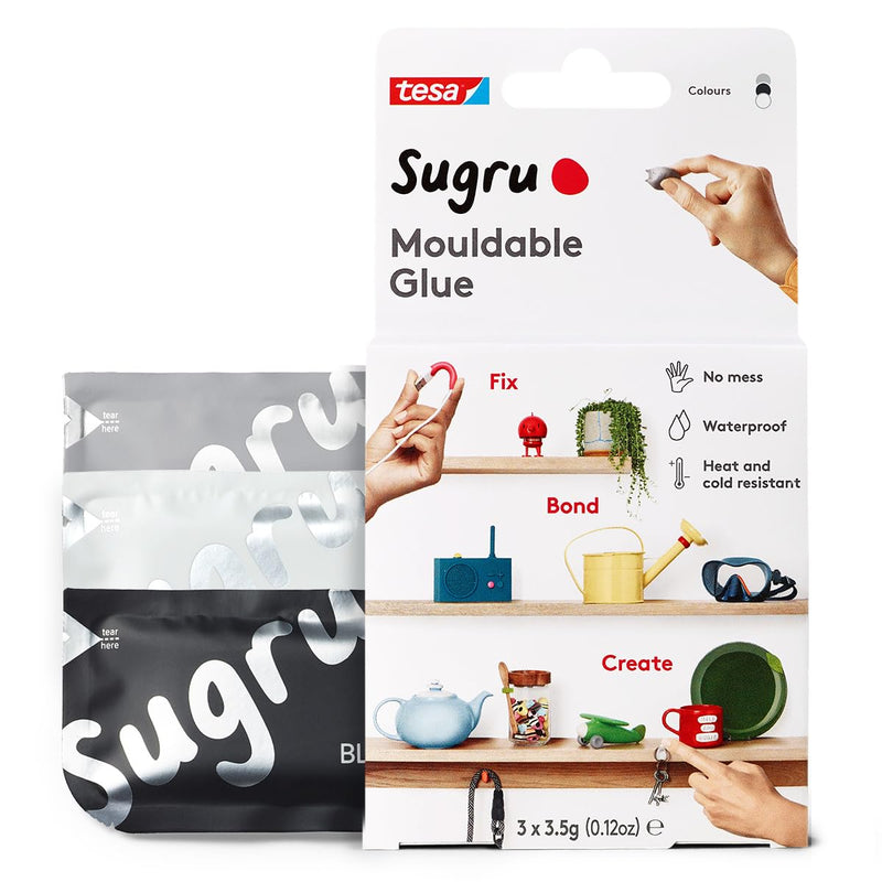 tesa Sugru formbar Allzwckkleb 3er schw.