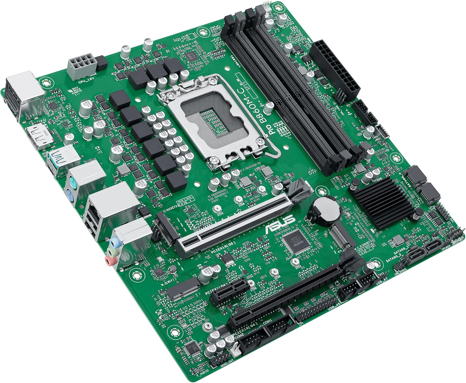 ASUS PRO B860M-C-CSM Business Motherboard Socket Intel LGA 1851 (microATX, PCIe 5.0, DDR5, SafeSlot, ASUS Control Center Express, CSM, Q-LED Core, COM Debug Header