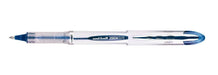 Uni-Ball 1 mm UB-200 Vision Elite Liquid Ink Rollerball Pen with Medium 0.6 mm Line Width and Blue Ink (Pack of 12