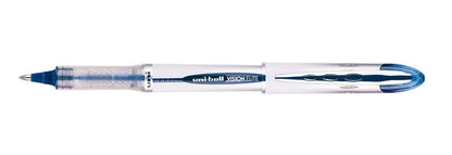 Uni-Ball 1 mm UB-200 Vision Elite Liquid Ink Rollerball Pen with Medium 0.6 mm Line Width and Blue Ink (Pack of 12