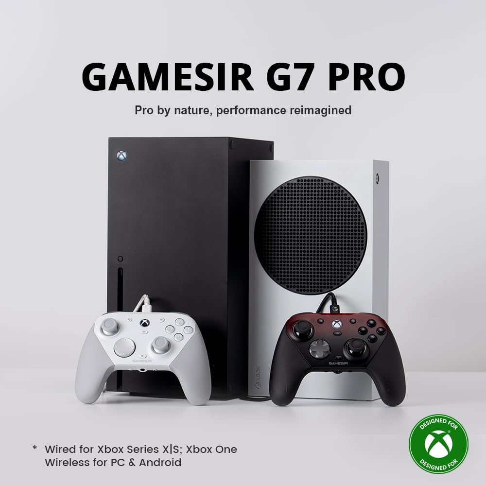GameSir G7 Pro Wired Controller for Xbox Series X|S, Xbox One, Wireless Gamepad for PC&Android with TMR Sticks, Hall Effect Analog Triggers, 1000Hz Polling Rate, 3.5mm Audio Jack