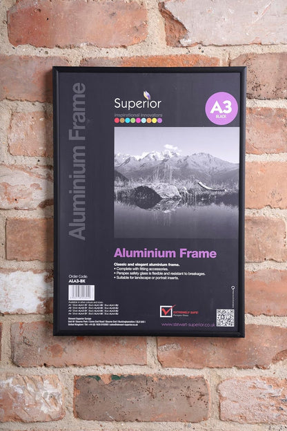 Seco Brushed Alum Frame 11Mm A3 Blk
