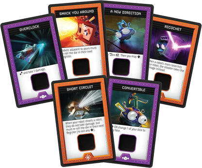 Renegade Games Robo Rally Dice – Wettbewerbsfähiges Rennroboter-Brettspiel, eigenständig oder Erweiterung, Hindernisse und Sabotage, Alter 14+, 2–4 Spieler, 30–45 Minuten