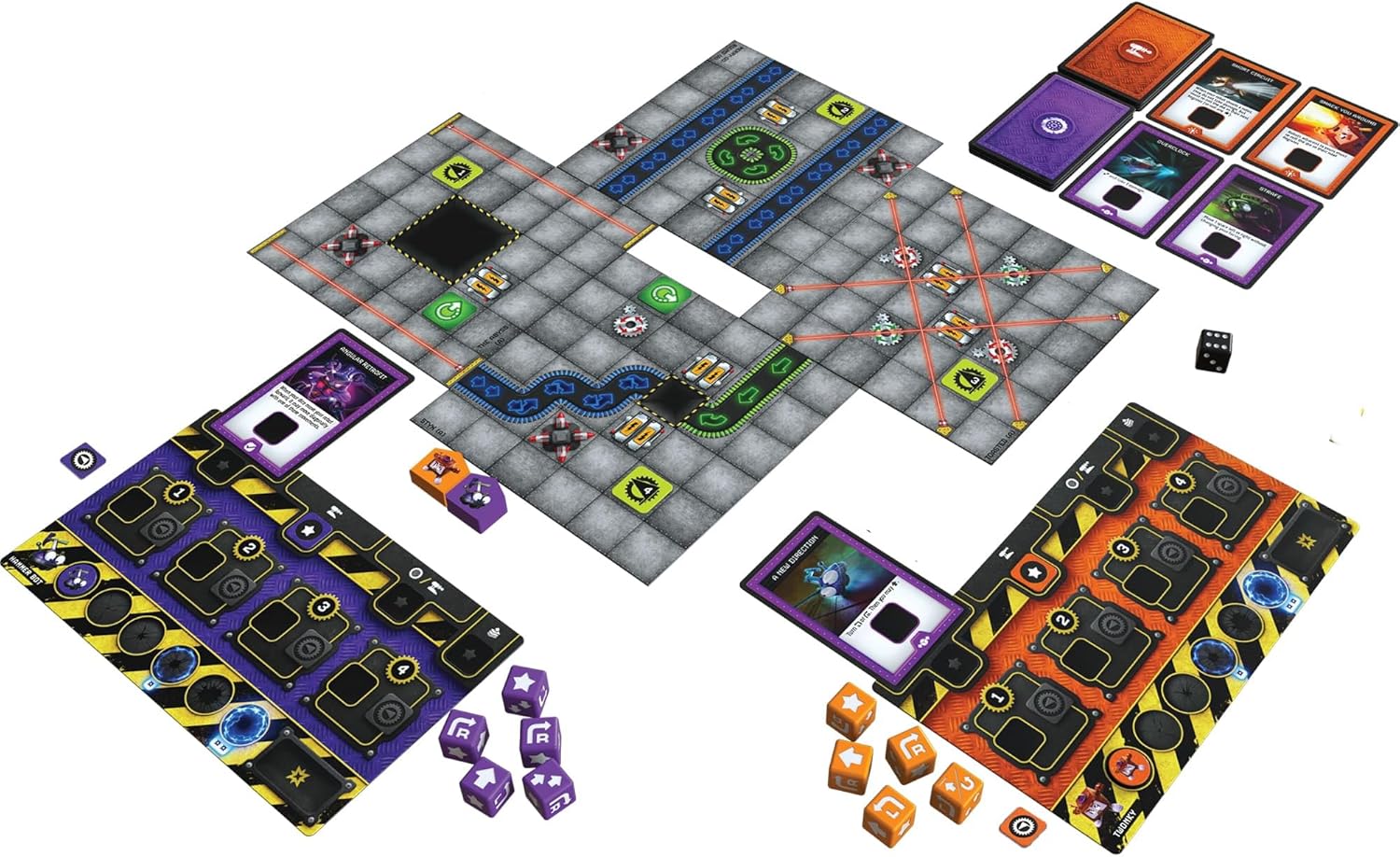 Renegade Games Robo Rally Dice – Wettbewerbsfähiges Rennroboter-Brettspiel, eigenständig oder Erweiterung, Hindernisse und Sabotage, Alter 14+, 2–4 Spieler, 30–45 Minuten
