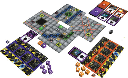 Renegade Games Robo Rally Dice – Wettbewerbsfähiges Rennroboter-Brettspiel, eigenständig oder Erweiterung, Hindernisse und Sabotage, Alter 14+, 2–4 Spieler, 30–45 Minuten