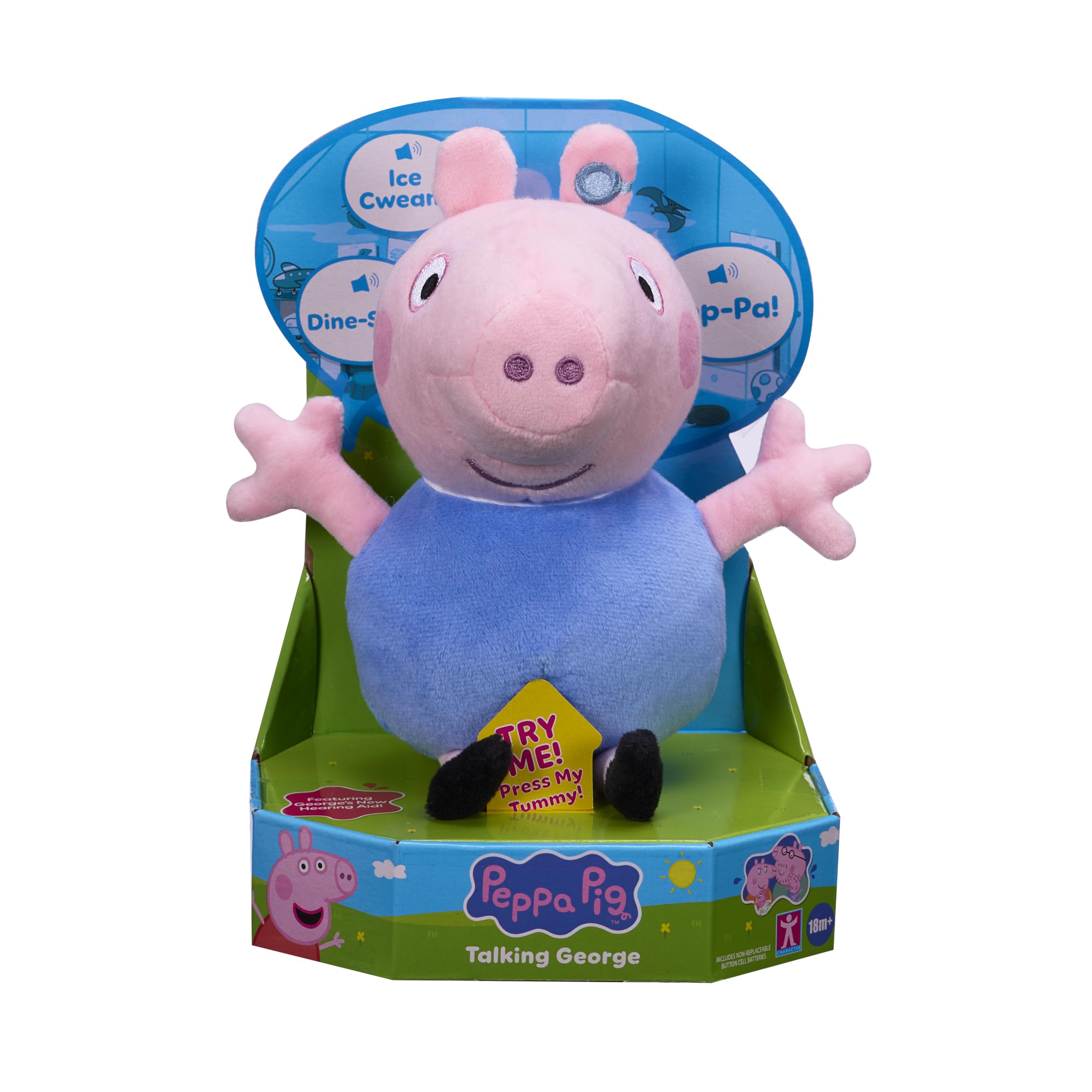 Peppa Pig Talking George, Plush Toy With Speech & Sound Effects, Pre-School Soft Toy