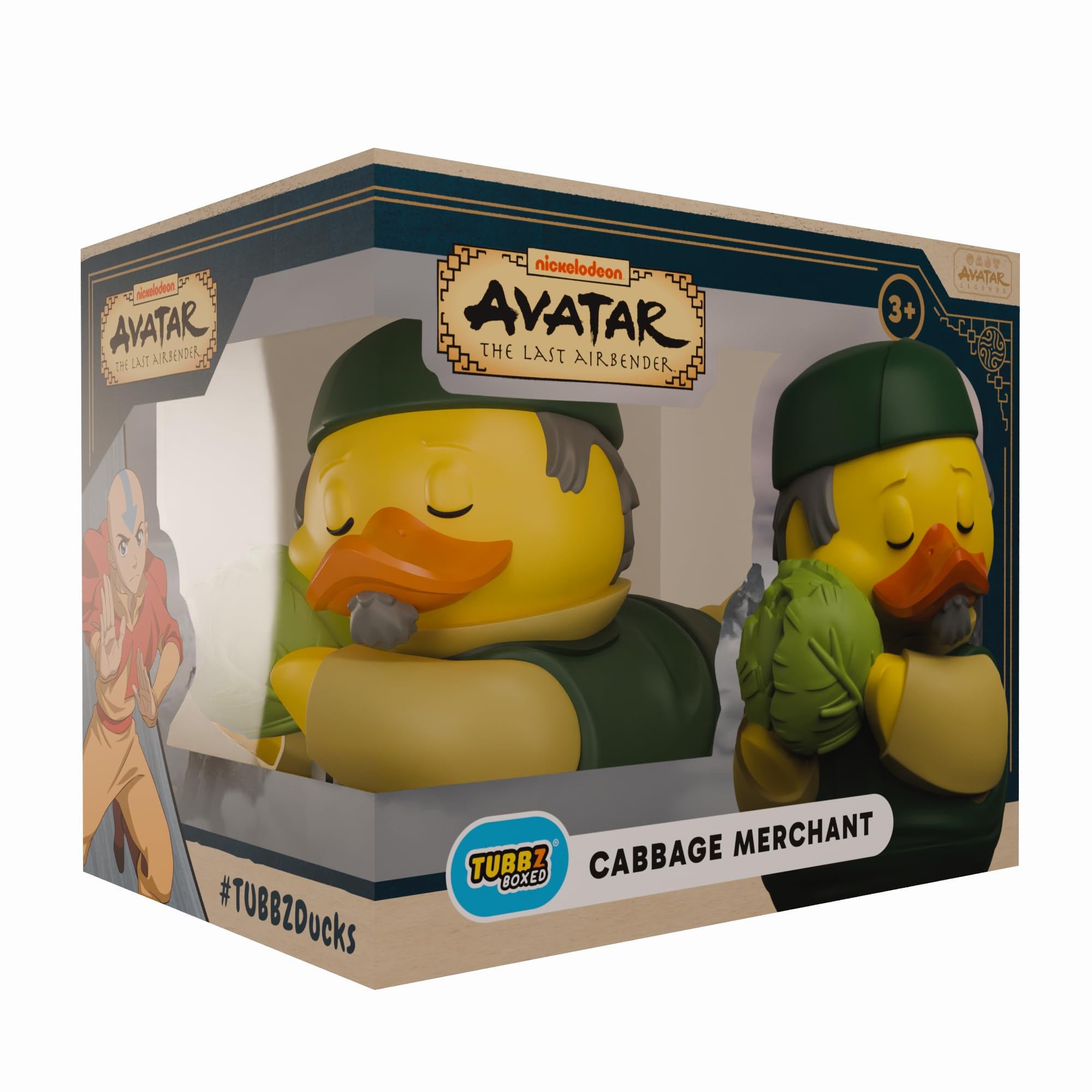 TUBBZ Boxed Edition: Avatar The Last Airbender - Cabbage Merchant Cosplaying Rubber Duck Vinyl Figure – Official Collectible for Fans of Avatar