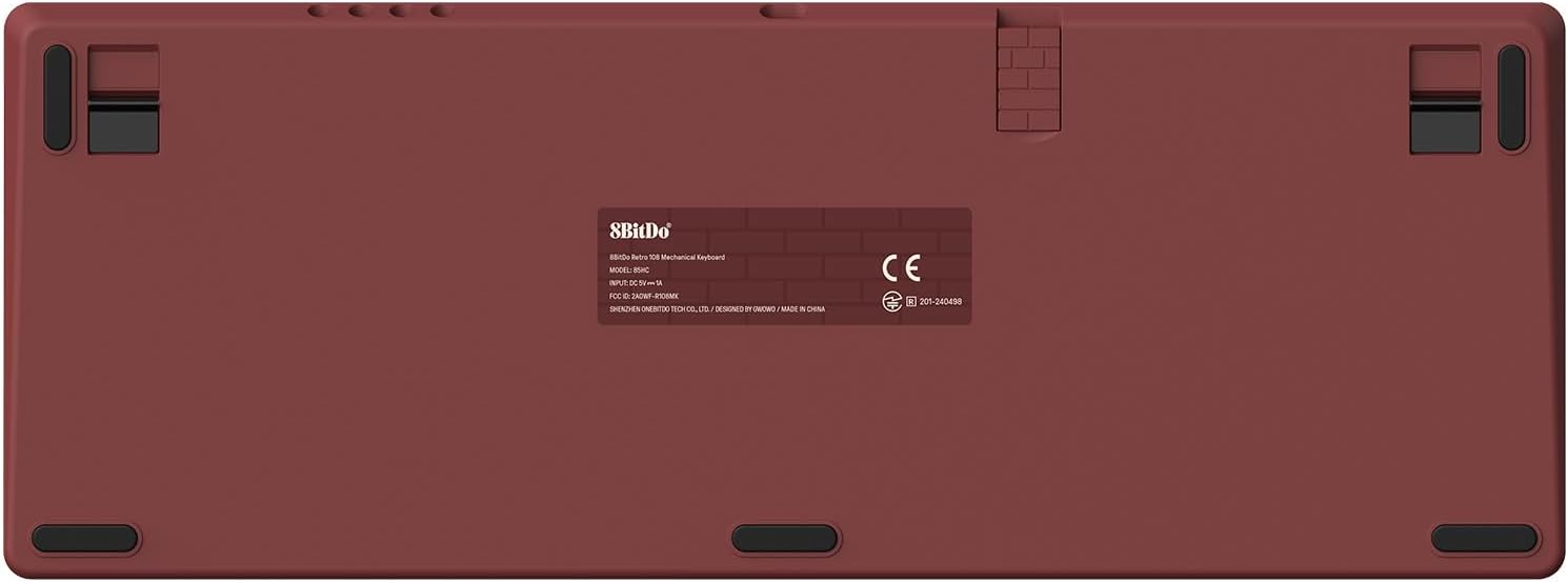 8Bitdo Retro 108 Mechanical Keyboard with 108 Keys and Integrated Numpad, Bluetooth/2.4G/USB-C Hot Swappable Wireless Gaming Keyboard for Windows and Android - ANSI US layout