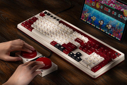 8Bitdo Retro 108 Mechanical Keyboard with 108 Keys and Integrated Numpad, Bluetooth/2.4G/USB-C Hot Swappable Wireless Gaming Keyboard for Windows and Android - ANSI US layout