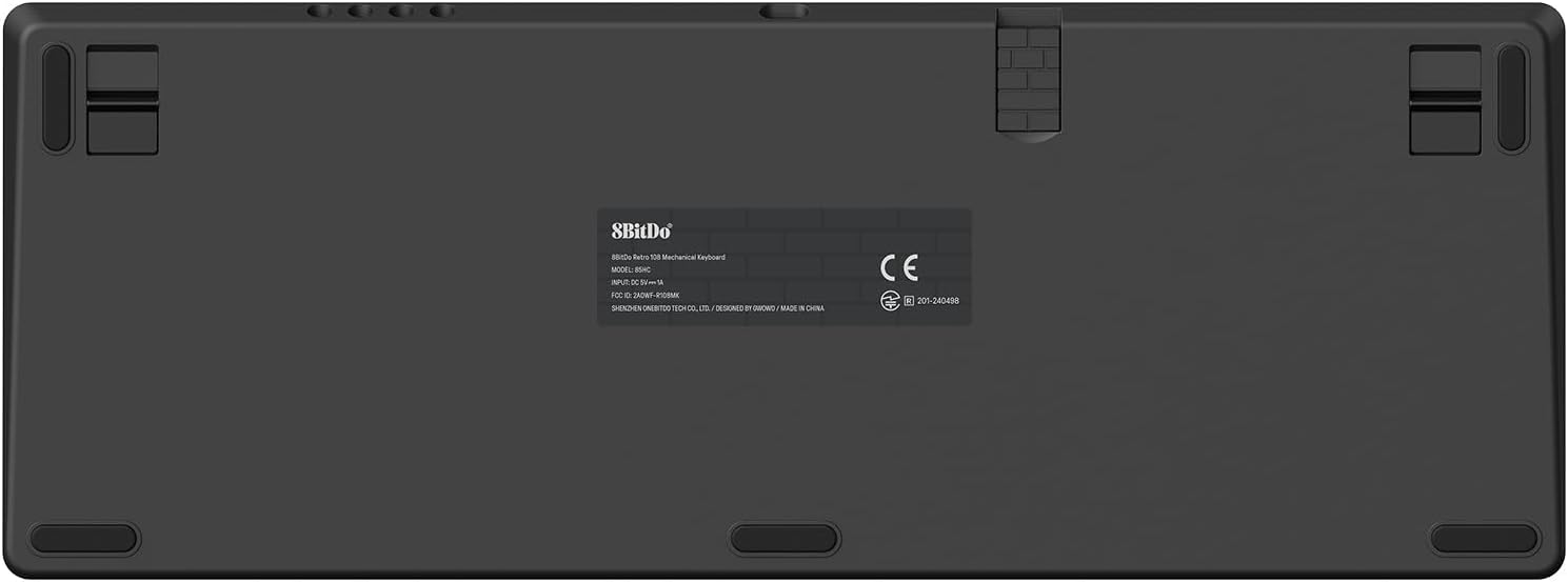 8Bitdo Retro 108 Mechanical Keyboard with 108 Keys and Integrated Numpad, Bluetooth/2.4G/USB-C Hot Swappable Wireless Gaming Keyboard for Windows and Android - N Edition - QWERTY ANSI US Layout