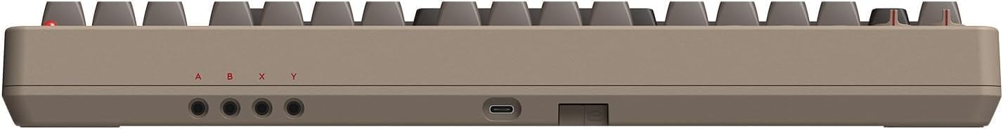 8Bitdo Retro Mechanical Keyboard, Bluetooth/2.4G/USB-C Hot Swappable Gaming Keyboard with 87 Keys, Dual Super Buttons and Super Stick for Windows and Android - ISO UK Layout - C64 Edition