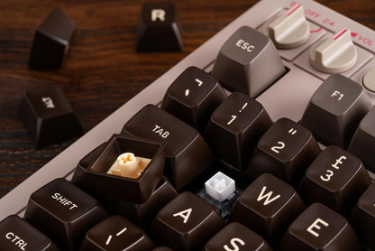 8Bitdo Retro Mechanical Keyboard, Bluetooth/2.4G/USB-C Hot Swappable Gaming Keyboard with 87 Keys, Dual Super Buttons and Super Stick for Windows and Android - ISO UK Layout - C64 Edition