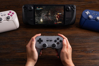 8BitDo Pro 3 Bluetooth Controller for Switch/Switch 2 – TMR Joysticks, Swappable ABXY Buttons, Pro Back Buttons, Charging Dock, Hall Effect Triggers, for Windows, Apple, SteamOS, Android - Gray