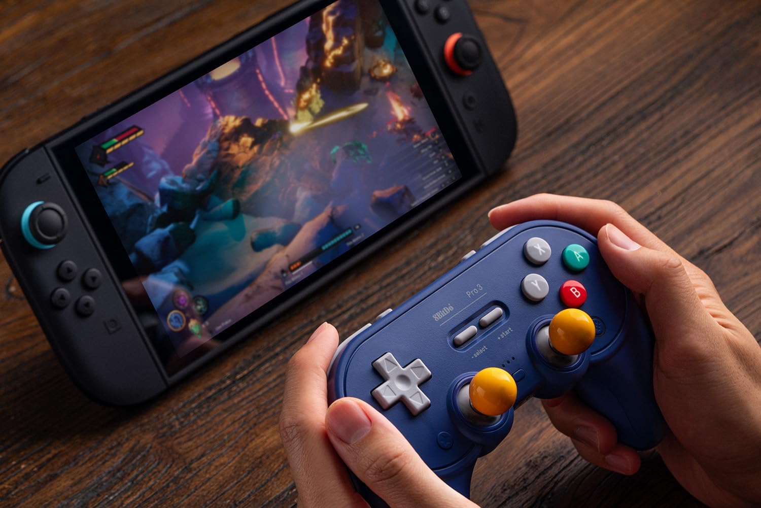8BitDo Pro 3 Bluetooth Controller for Switch/Switch 2 – TMR Joysticks, Swappable ABXY Buttons, Pro Back Buttons, Charging Dock, Hall Effect Triggers, for Windows, Apple, SteamOS, Android - Gray