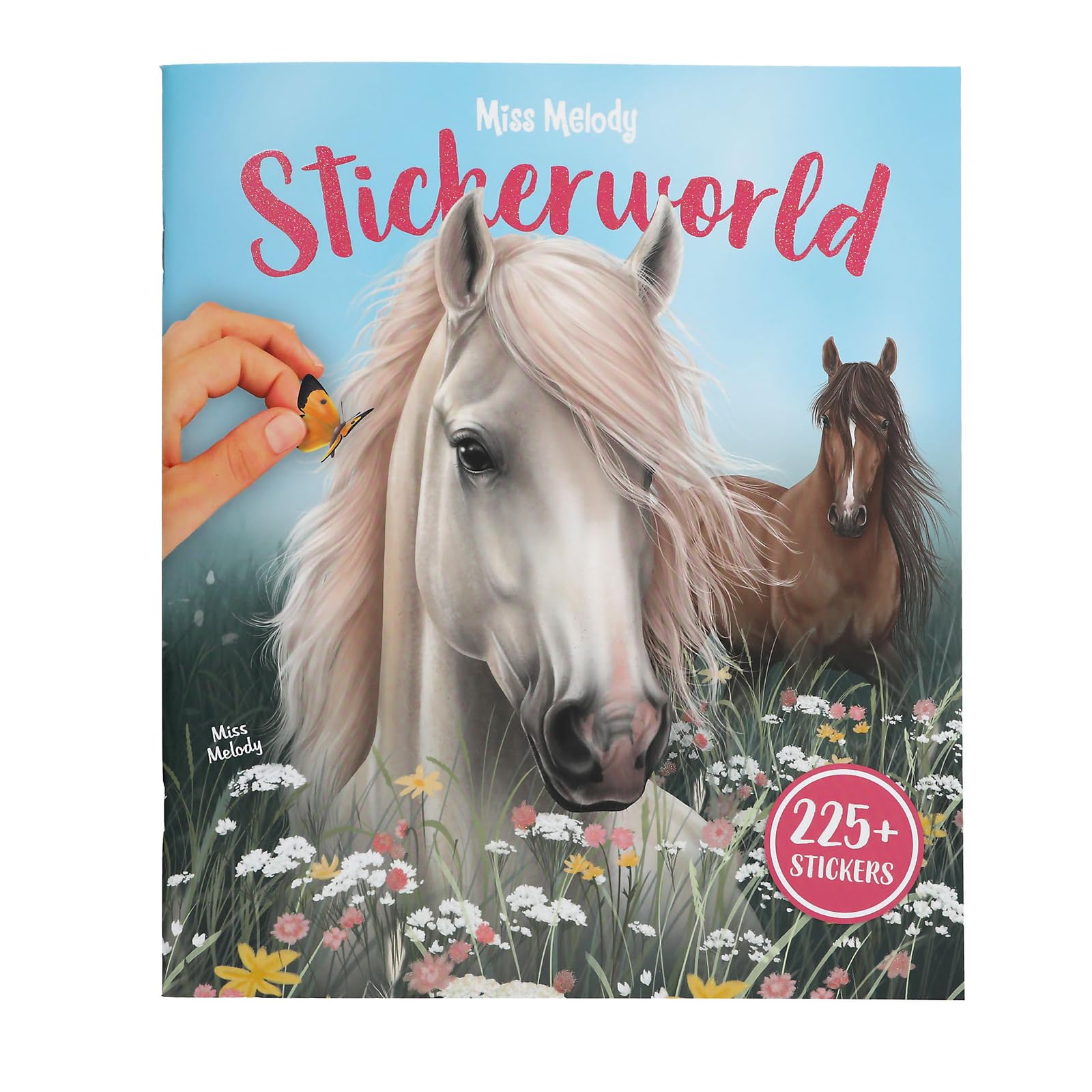 Depesche 13985 Miss Melody Stickerworld Sticker Book with 24 Background Pages for Sticking, Includes 3 Double Pages Clothing and Accessory Stickers