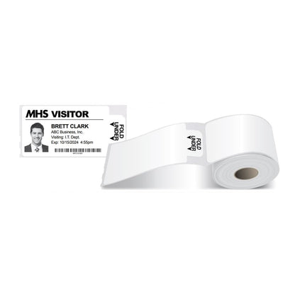 Avery Roll of Self-Adhesive Visitor Badges with Expiring Tabs – 250 Badges on roll. Thermal Printer compatiable.