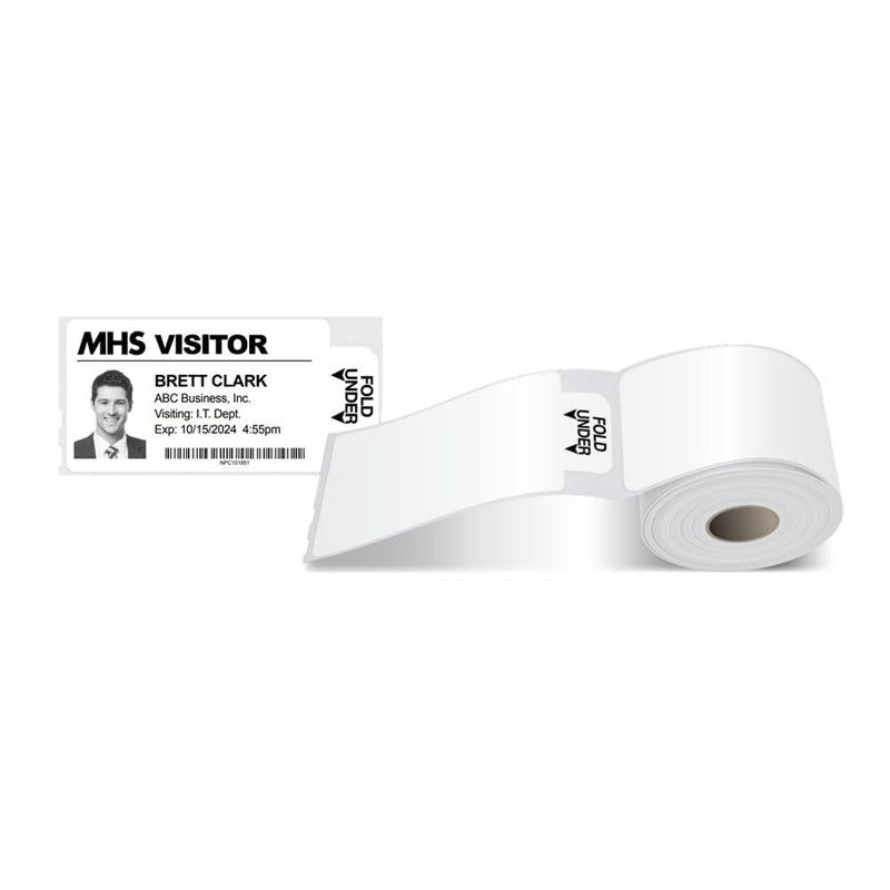 Avery Roll of Self-Adhesive Visitor Badges with Expiring Tabs – 250 Badges on roll. Thermal Printer compatiable.