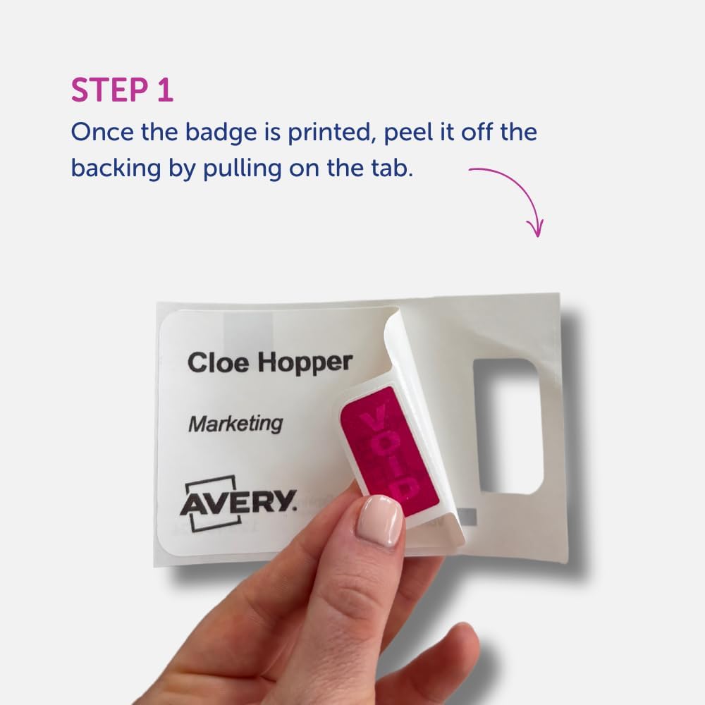 Avery Roll of Self-Adhesive Visitor Badges with Expiring Tabs – 250 Badges on roll. Thermal Printer compatiable.