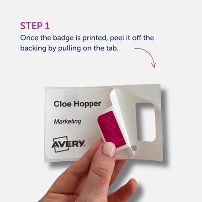 Avery Roll of Self-Adhesive Visitor Badges with Expiring Tabs – 250 Badges on roll. Thermal Printer compatiable.