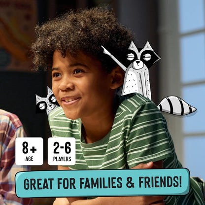 Gamewright | Lying, Cheating, Racoons | Board Game | Ages 8+ | 2-6 Players | 10+ Minutes Playing Time
