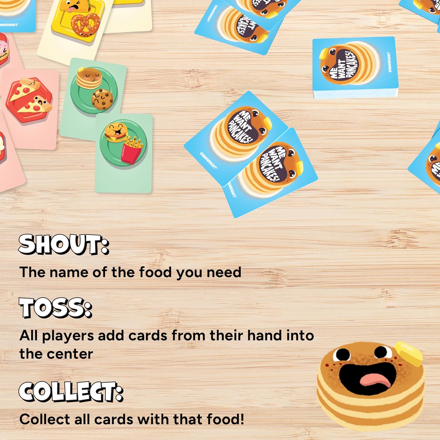 Gamewright | Me Want Pancakes | Board Game | Ages 5+ | 2-6 Players | 15 Minutes Playing Time