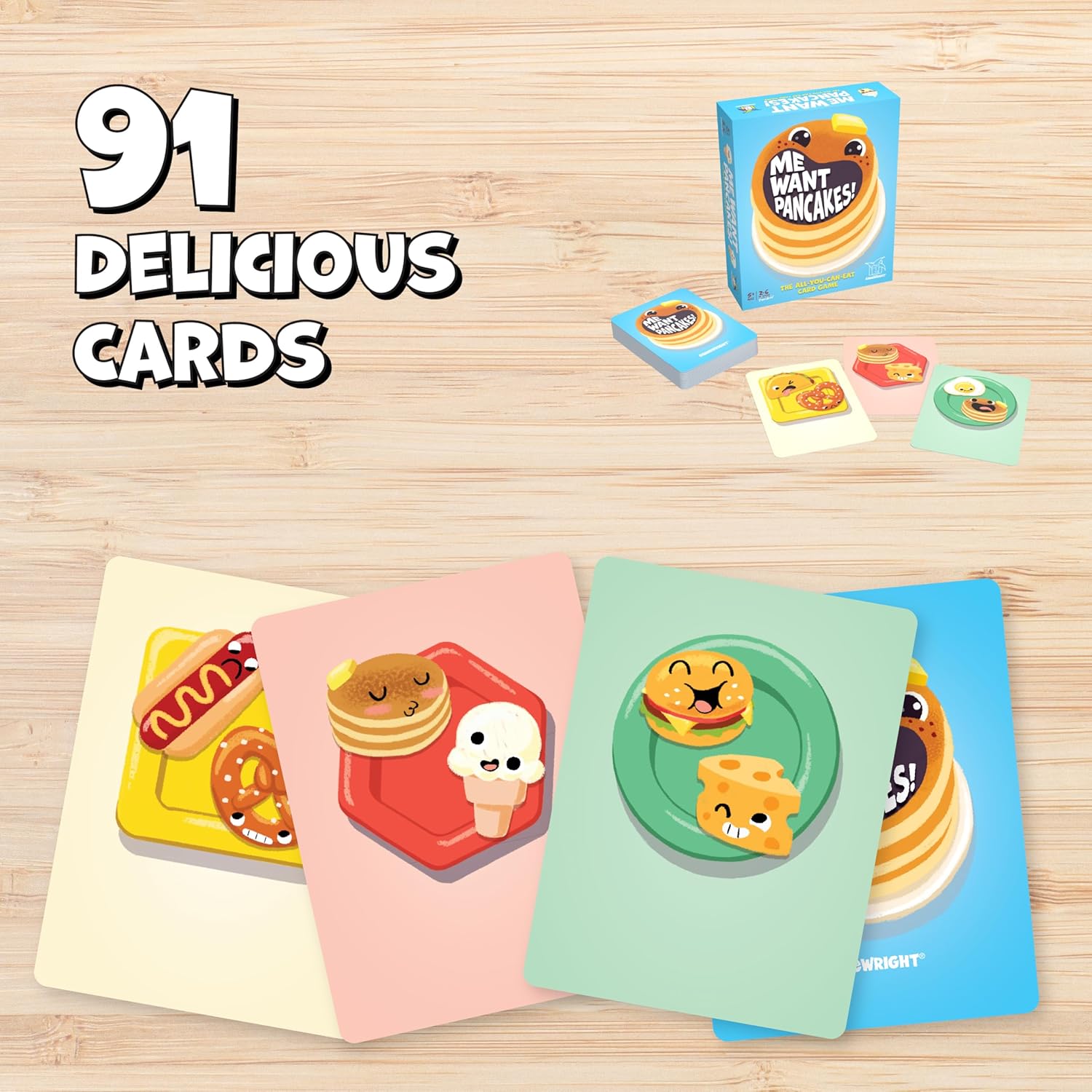 Gamewright | Me Want Pancakes | Board Game | Ages 5+ | 2-6 Players | 15 Minutes Playing Time