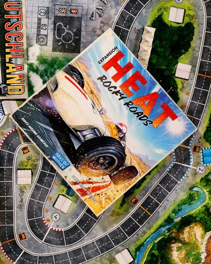 Asmodee | Heat - Rocky Roads | Board Game Expansion | Ages 10+ | 1-7 Players | 30-60 Minutes Playing Time