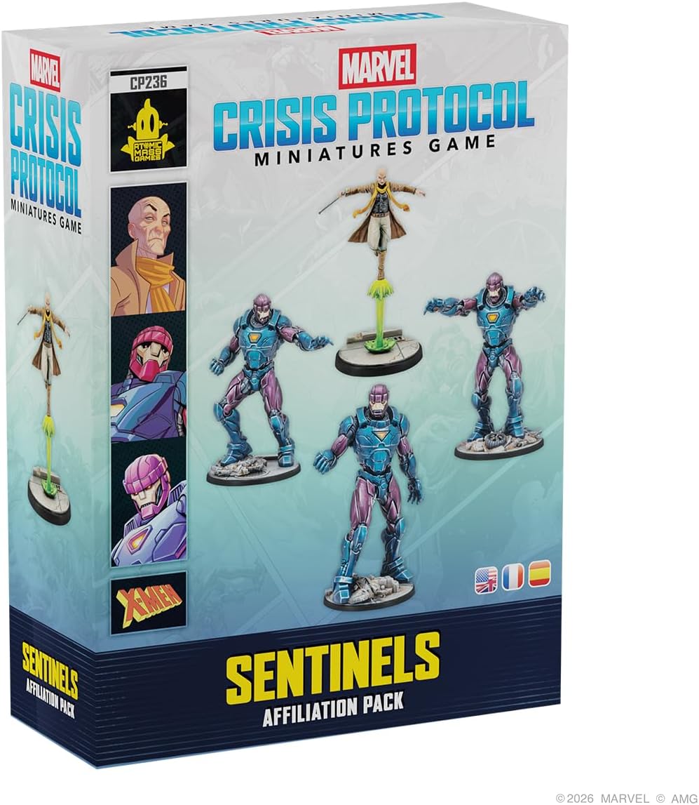 Asmodee | Marvel Crisis: Protocol X-Men Sentinels Affiliation Pack | Miniatures Game | Ages 14+ | 2 Players | 90 Minutes Playing Time