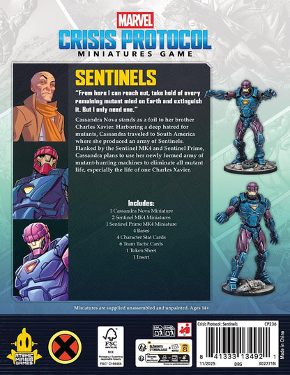 Asmodee | Marvel Crisis: Protocol X-Men Sentinels Affiliation Pack | Miniatures Game | Ages 14+ | 2 Players | 90 Minutes Playing Time