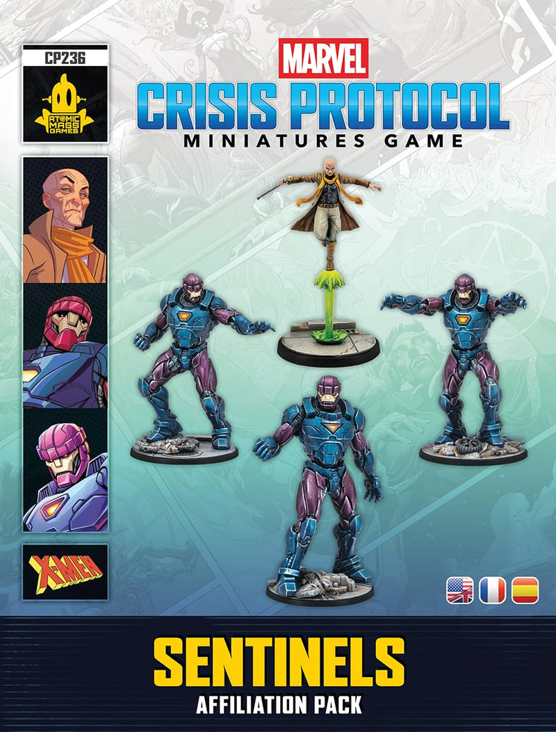 Asmodee | Marvel Crisis: Protocol X-Men Sentinels Affiliation Pack | Miniatures Game | Ages 14+ | 2 Players | 90 Minutes Playing Time