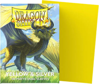Dragon Shield: Matte - Dual Yellow & Silver (100