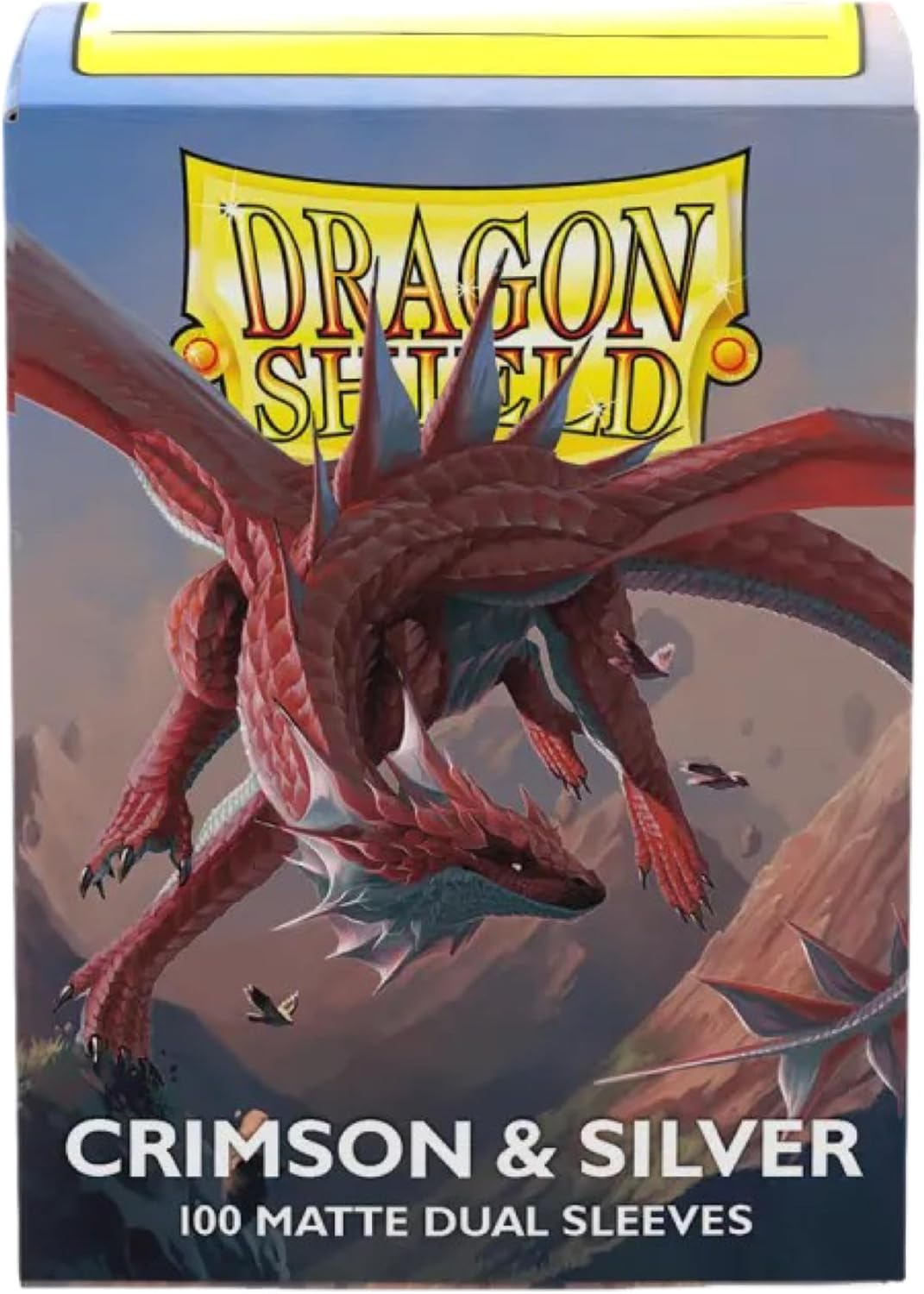 Dragon Shield: Matte - Dual Crimson & Silver (100