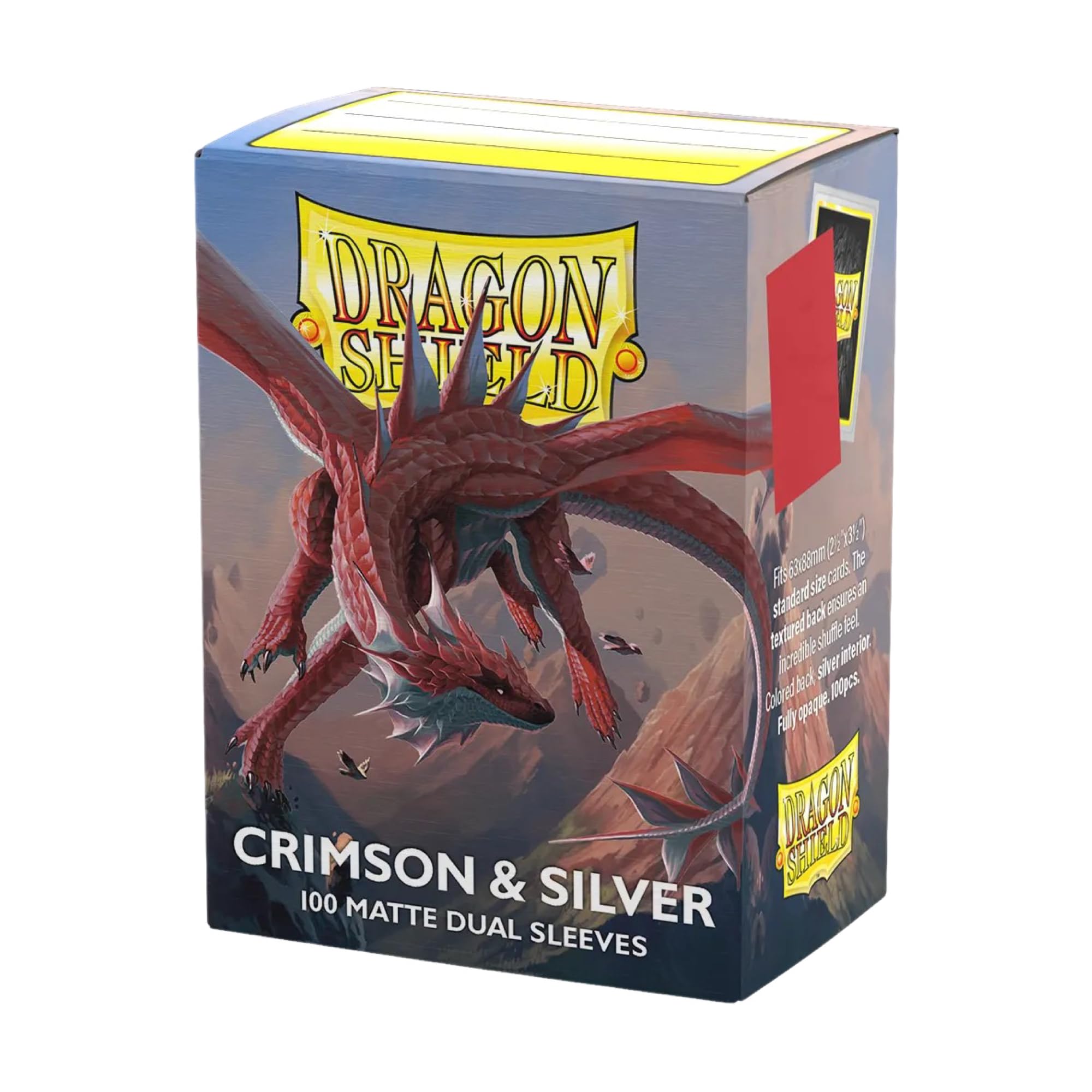 Dragon Shield: Matte - Dual Crimson & Silver (100