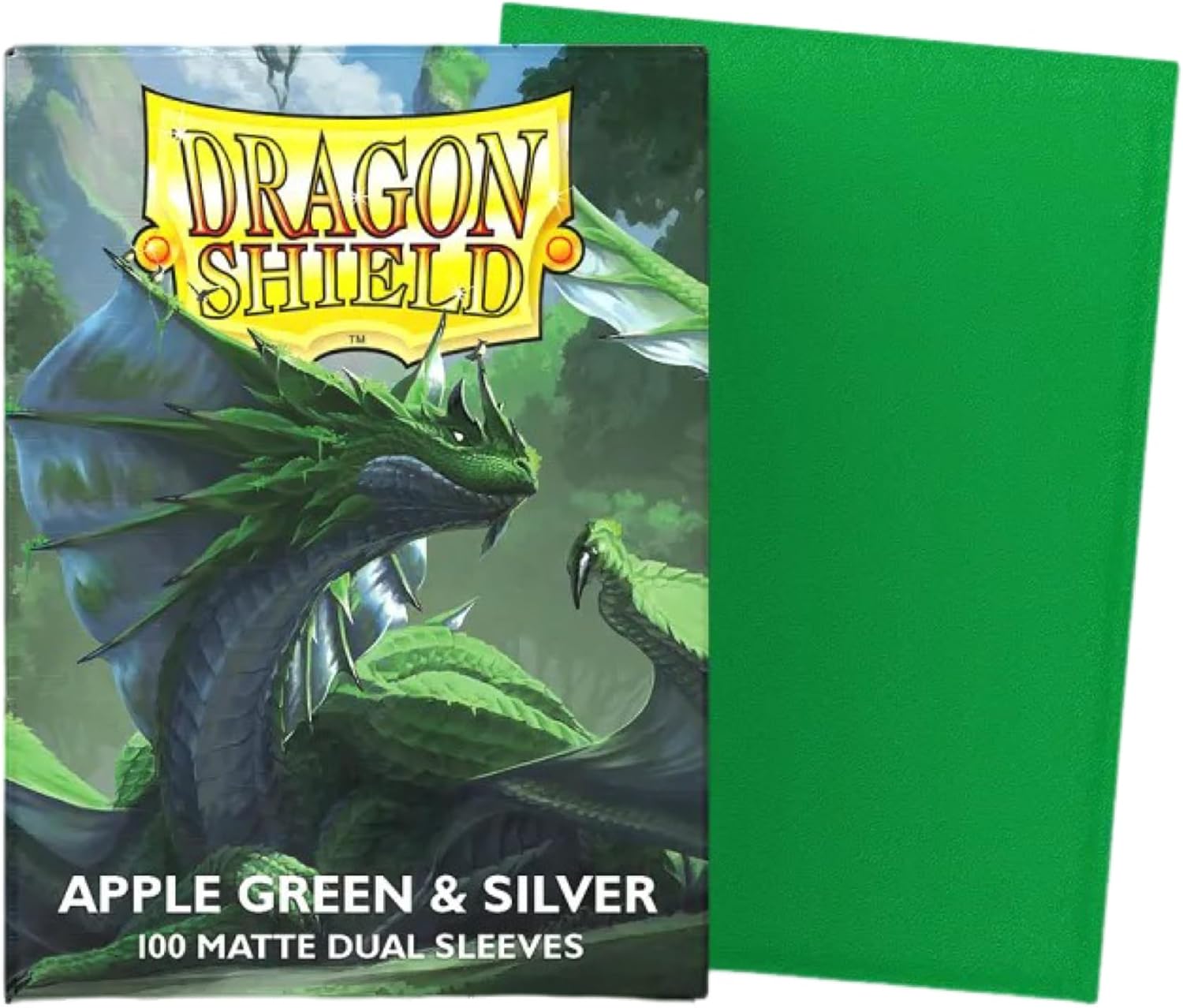 Dragon Shield: Matte - Dual Apple Green & Silver (100