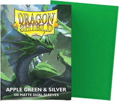 Dragon Shield: Matte - Dual Apple Green & Silver (100