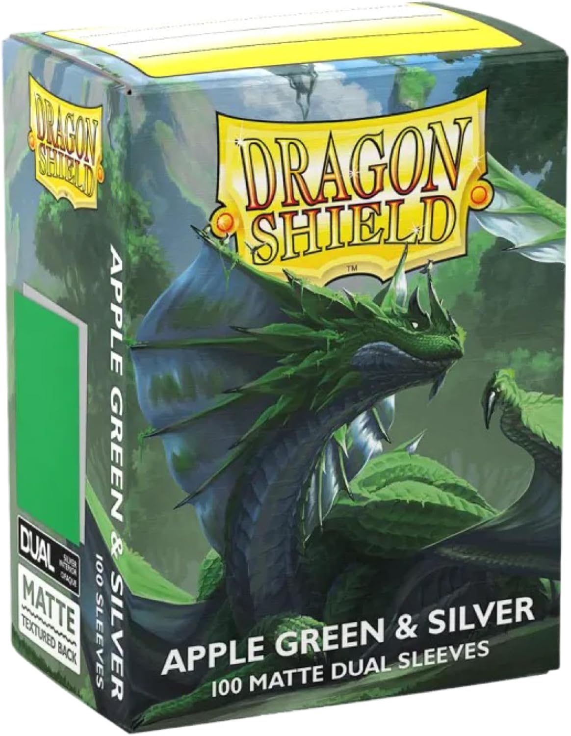 Dragon Shield: Matte - Dual Apple Green & Silver (100