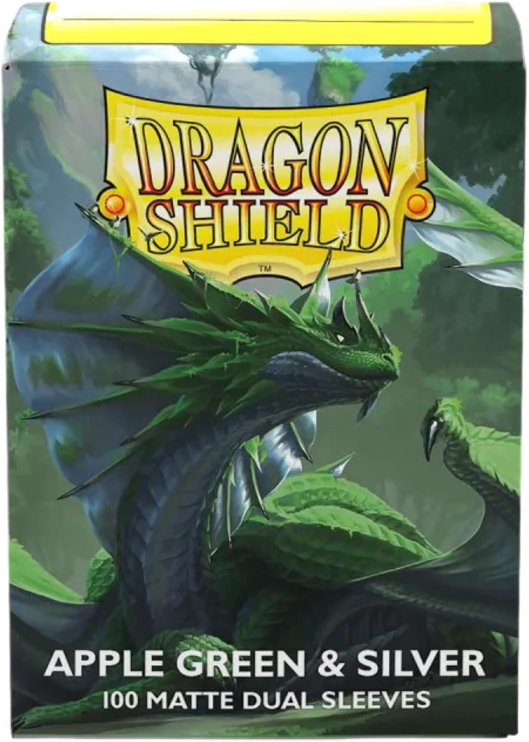 Dragon Shield: Matte - Dual Apple Green & Silver (100