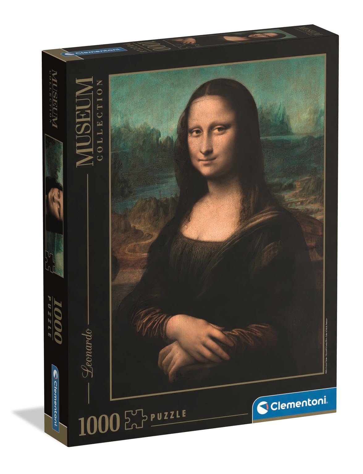 Clementoni Puzzle Museum Mona Lisa 1000 Stücke - Puzzle für Erwachsene 14-99 Jahre, Geschenk für Mann und Frau, Made in Italy, 37085