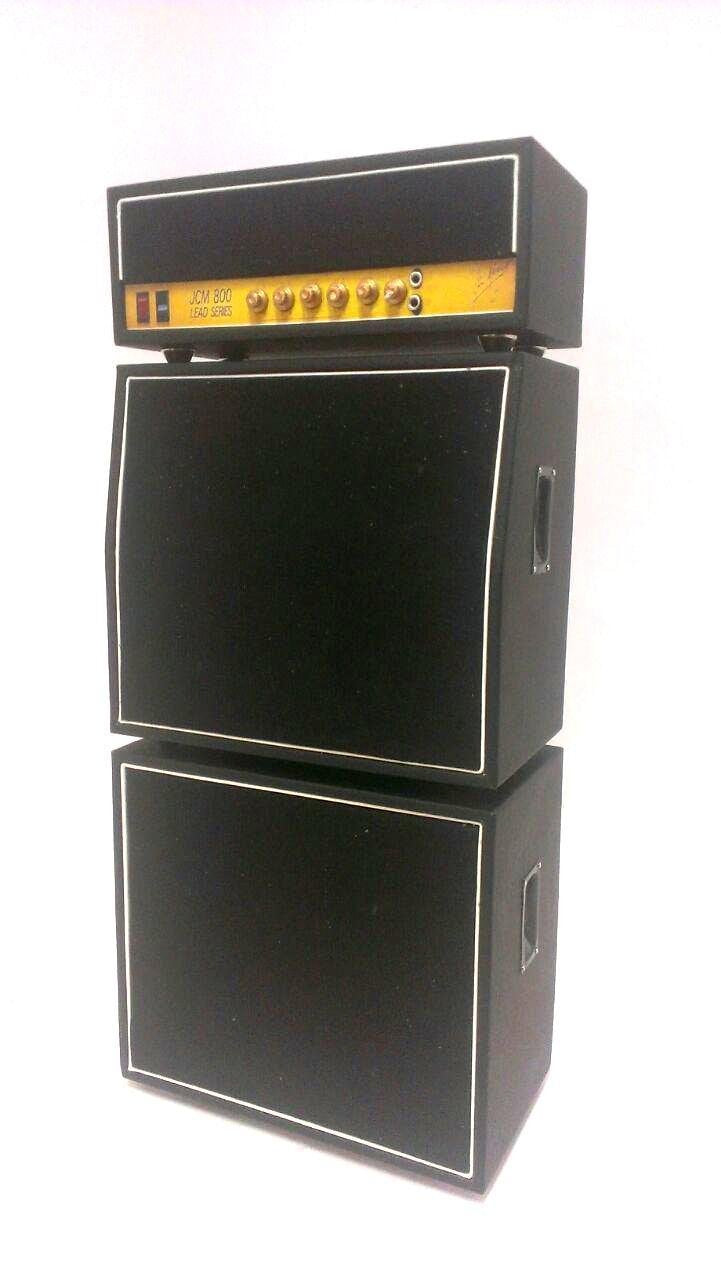 Mini Amplificatore Doppio Con Testata Da Collezione Replica Mod.Black