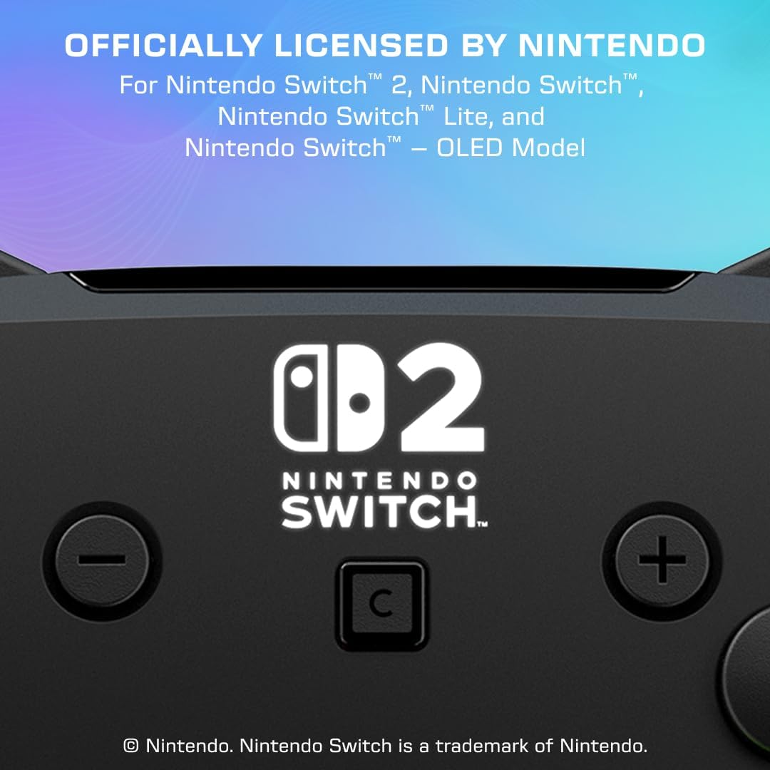 Turtle Beach Afterglow Wave Nero Controller da gaming RGB wireless con licenza ufficiale per Nintendo Switch 2