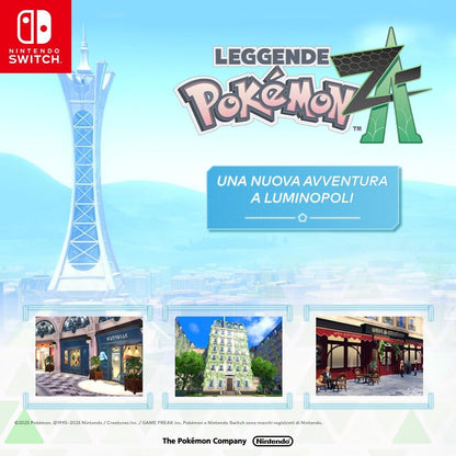 Leggende Pokémon: Z-A, Videogioco Nintendo, Ed. Italiana, Versione su scheda